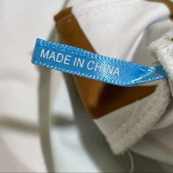 Geometric Print Shirt Blue Brown White | 3/4 Sleeve Boho Chic 5 FOR $25 π΅ π² - Picture 6 of 7